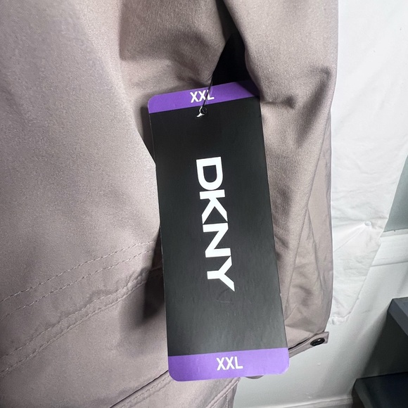 2XL DKNY Tan Jacket with Hood and Zipper Closure - Picture 4 of 5